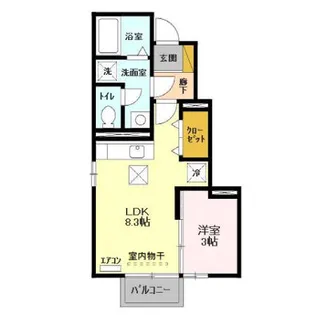 グランモアヒロセ【1階】の間取り