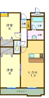 パークヒルズ大岡【308号室】の間取り