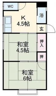 七宝グリーンハウス【101号室】の間取り