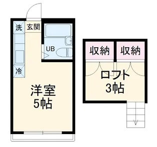 コーポK&M【210号室】の間取り