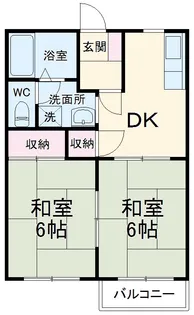 シャンブル日永【2階】の間取り