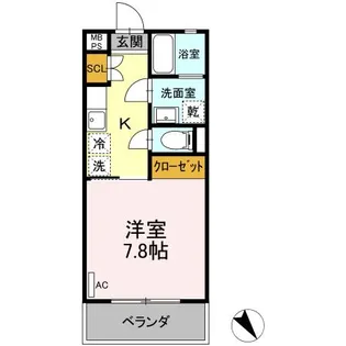 アークテラス古島【4階】の間取り