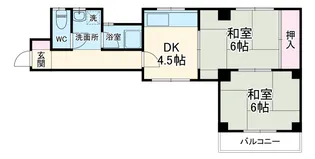 松葉第一マンション【2階】の間取り