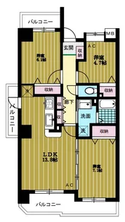 ベルドミール弐番館【3階】の間取り