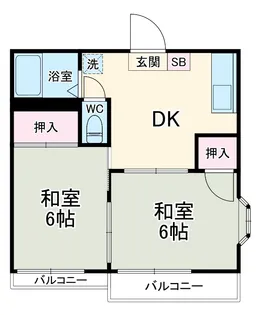 勝田台スカイコーポ【202号室】の間取り