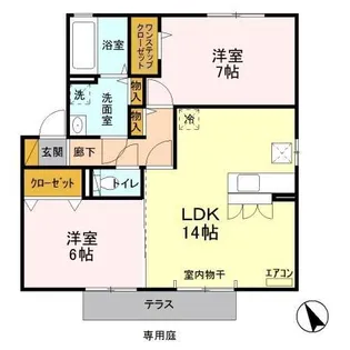 クロノスB【1階】の間取り