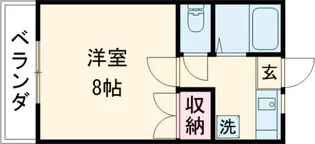 サンハイツカイガ五番館【1階】の間取り