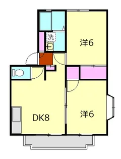 グリーンフィールドB【203号室】の間取り