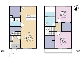 パークサイド ミキ【105号室】の間取り