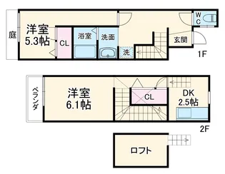 ルナセードル【1階】の間取り