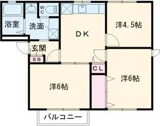 クレールハイツA【2階】の間取り