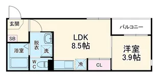 ハーモニーテラス瀬古【2階】の間取り