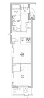 レジデンス東中野ガーデン【1階】の間取り