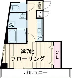 リバーヴィレッジ若林【5階】の間取り