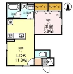 ピアット【1階】の間取り