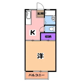 ハイツブルーメ【2階】の間取り