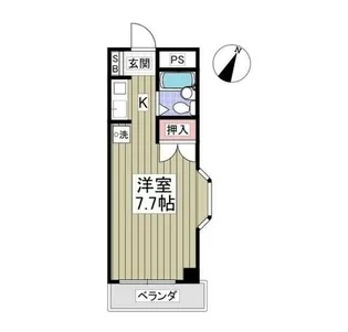 滝マンション第二春来【2階】の間取り