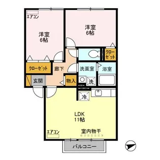 フォンティーヌ【2階】の間取り