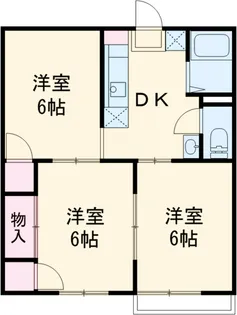 パールハイツB【1階】の間取り