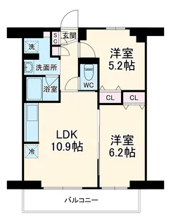 LIBR GRANT 藤沢【8階】の間取り