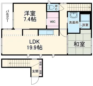 フォレストスクエアB【201号室】の間取り