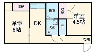 コーポ内山2【1階】の間取り