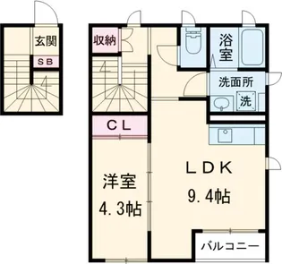 グランアイル二子玉川【2階】の間取り