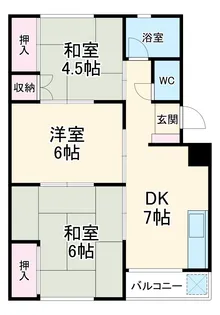 BLUE ROSE咲【502号室】の間取り