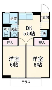 ジュネス陽光台【1階】の間取り