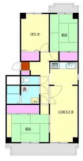 イーストタウン小田原【2階】の間取り