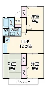 ヴィラ長街道【2階】の間取り
