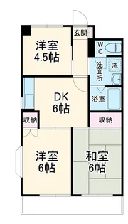 パラマウント野川【3階】の間取り