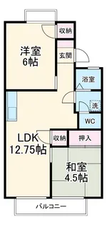 MUヒルズB【1階】の間取り