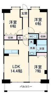 ガーデンコート浦和東【1階】の間取り