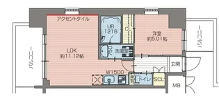 プレジオ難波【6階】の間取り