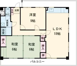 エバーライフ博多駅南【515号室】の間取り