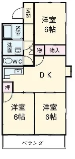 スカイコーポ森【A202号室】の間取り