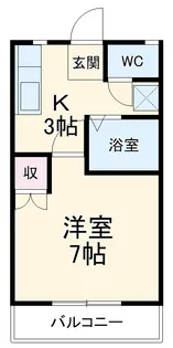 グランデージュフジB【1階】の間取り