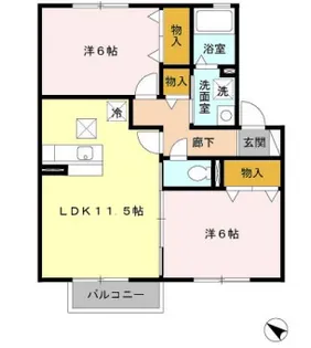 ブルーム【1階】の間取り