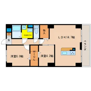 PLACIDES【4階】の間取り