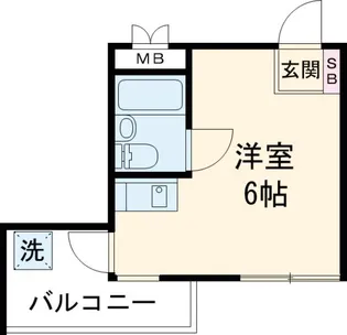 ユースフル都立大【3階】の間取り