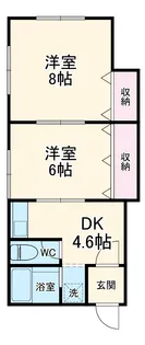 AKコーポⅡ【2階】の間取り