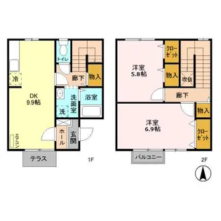 ユニ・ササキ【1階】の間取り