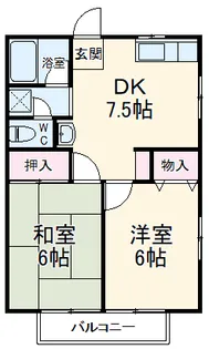 第2ハウスグリーン【0202号室】の間取り