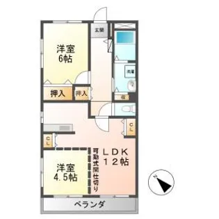 シャルムベルシー【1階】の間取り