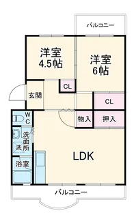 ヒルサイドシティⅠ【4階】の間取り