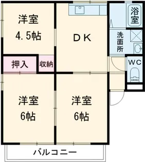 ウインドワード B【1階】の間取り