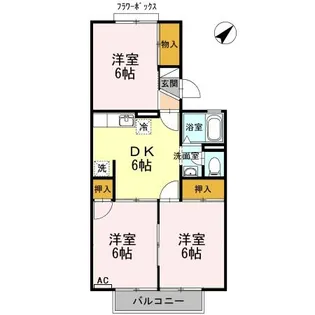 セジュール深沢 B棟【202号室】の間取り
