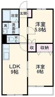 サニーパークハイツ【205号室】の間取り