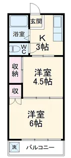 田島ハイツA【206号室】の間取り